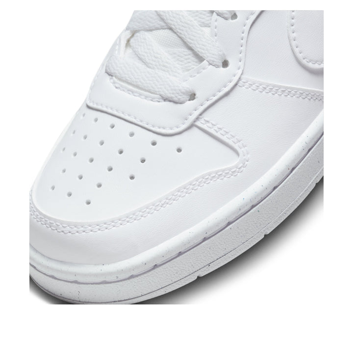 NIKE COURT BOROUGH LOW RECRAFT TRIPLE WHITE GS