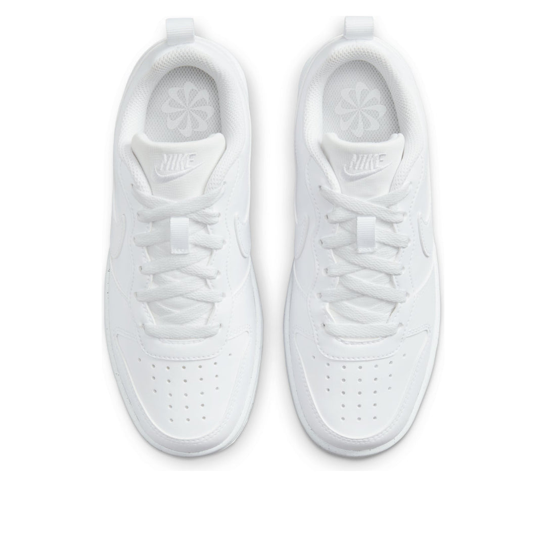 NIKE COURT BOROUGH LOW RECRAFT TRIPLE WHITE GS