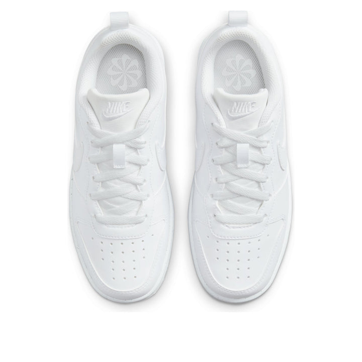 NIKE COURT BOROUGH LOW RECRAFT TRIPLE WHITE GS