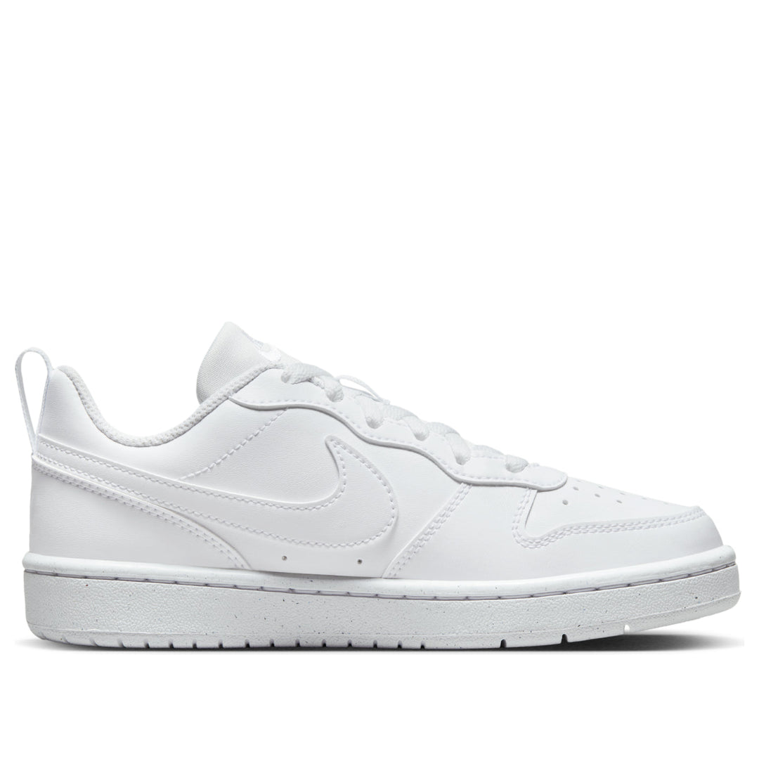 NIKE COURT BOROUGH LOW RECRAFT TRIPLE WHITE GS