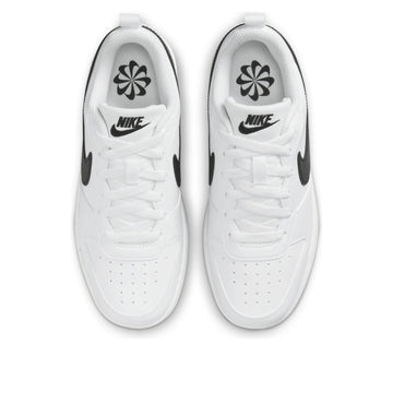 NIKE COURT BOROUGH LOW RECRAFT WHITE BLACK (GS) — Stock