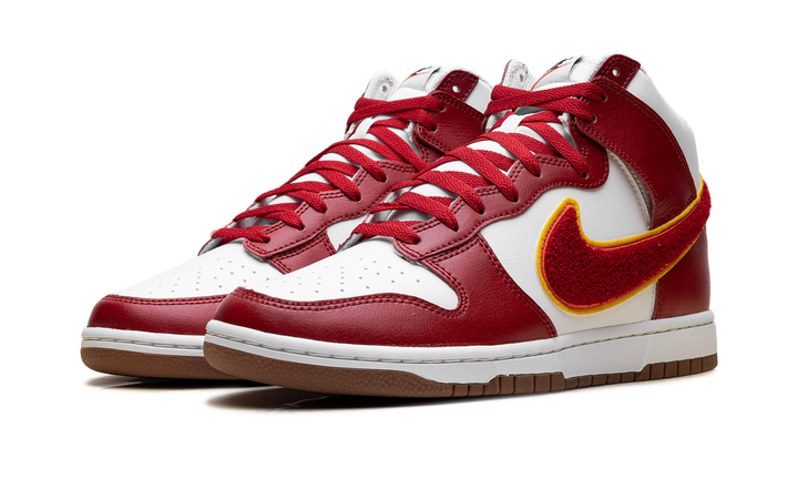 NIKE DUNK HIGH CHENILLE SWOOSH WHITE RED