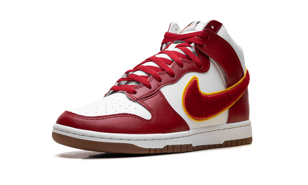 NIKE DUNK HIGH CHENILLE SWOOSH WHITE RED