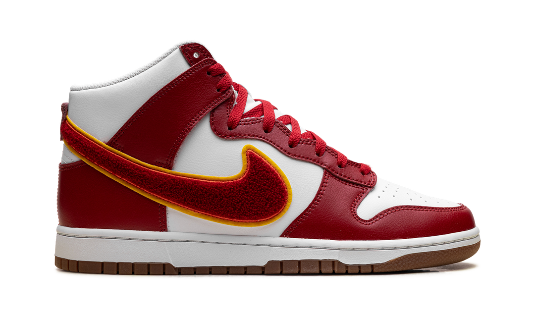NIKE DUNK HIGH CHENILLE SWOOSH WHITE RED