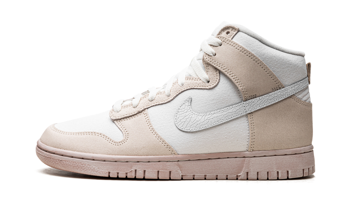 NIKE DUNK HIGH EMB CRACKED LEATHER WHITE TAN