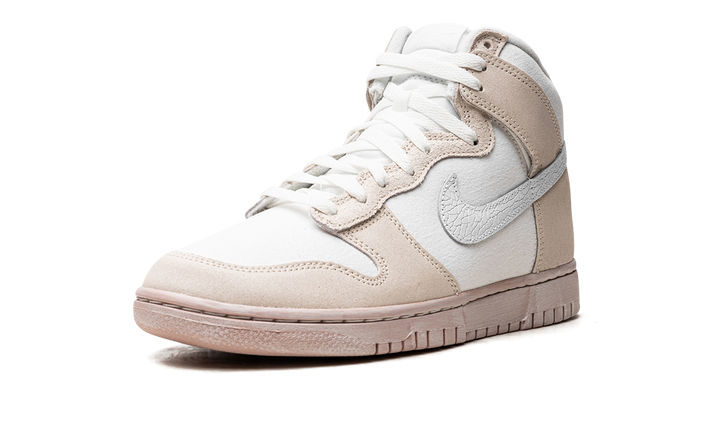 NIKE DUNK HIGH EMB CRACKED LEATHER WHITE TAN