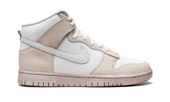 NIKE DUNK HIGH EMB CRACKED LEATHER WHITE TAN