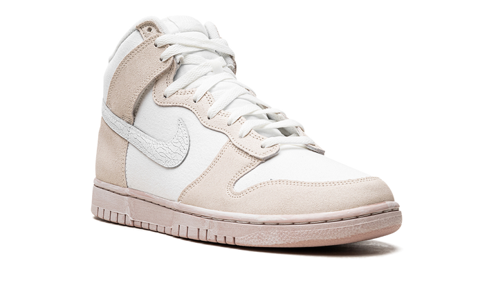 NIKE DUNK HIGH EMB CRACKED LEATHER WHITE TAN