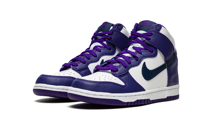 NIKE DUNK HIGH WHITE PURPLE GS