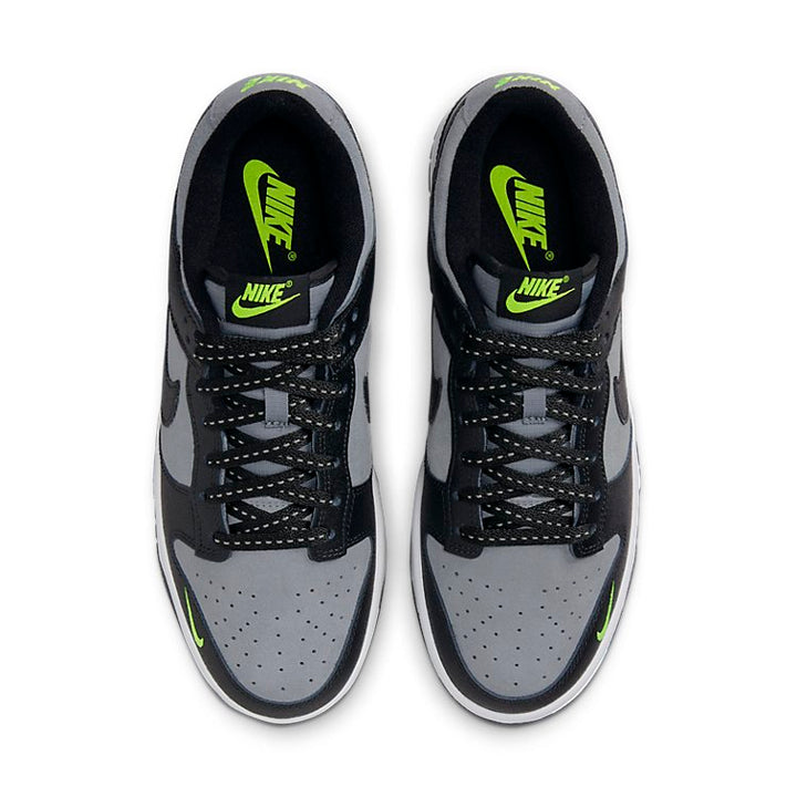 NIKE DUNK LOW BLACK COOL GREY VOLT MINI SWOOSH