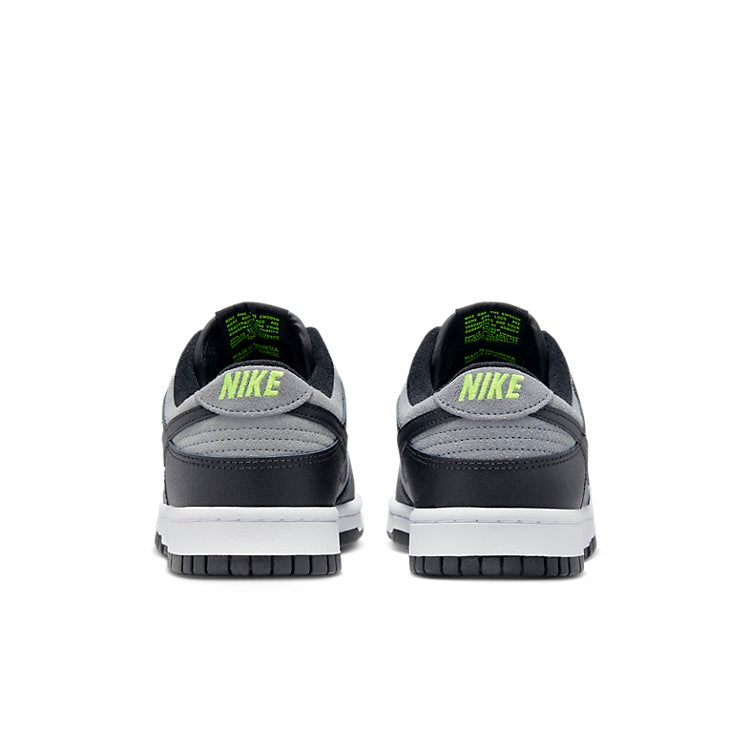 NIKE DUNK LOW BLACK COOL GREY VOLT MINI SWOOSH