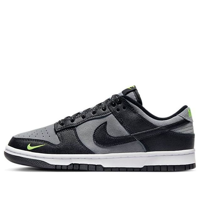 NIKE DUNK LOW BLACK COOL GREY VOLT MINI SWOOSH