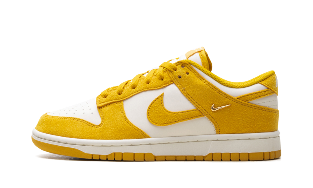 NIKE DUNK LOW DARK SULFUR GOLD MINI SWOOSH WOMENS