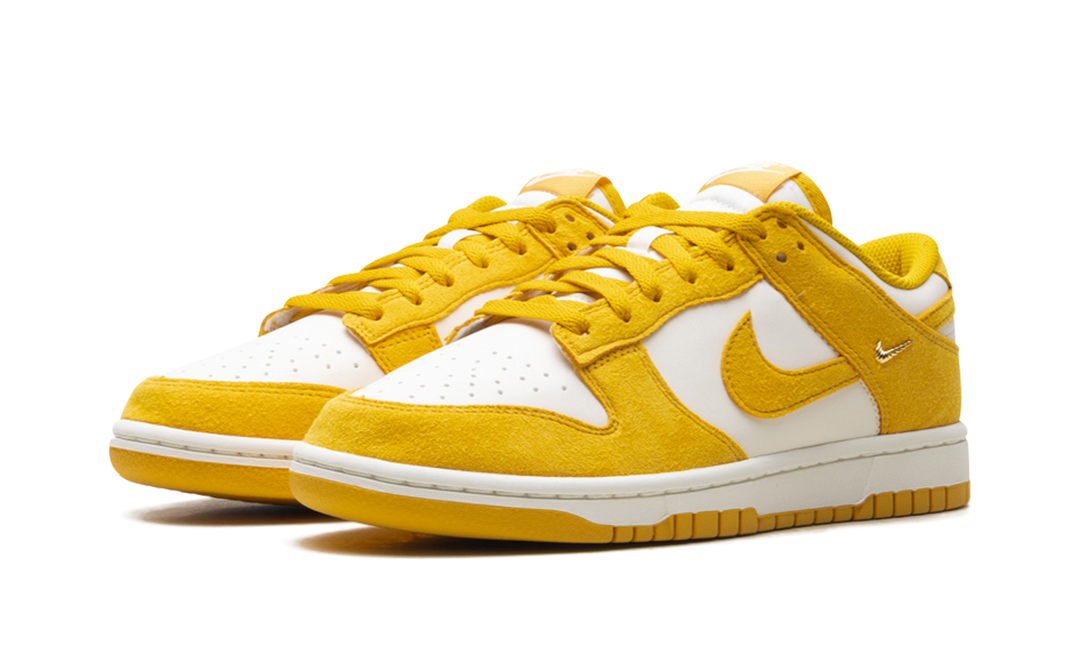 NIKE DUNK LOW DARK SULFUR GOLD MINI SWOOSH WOMENS