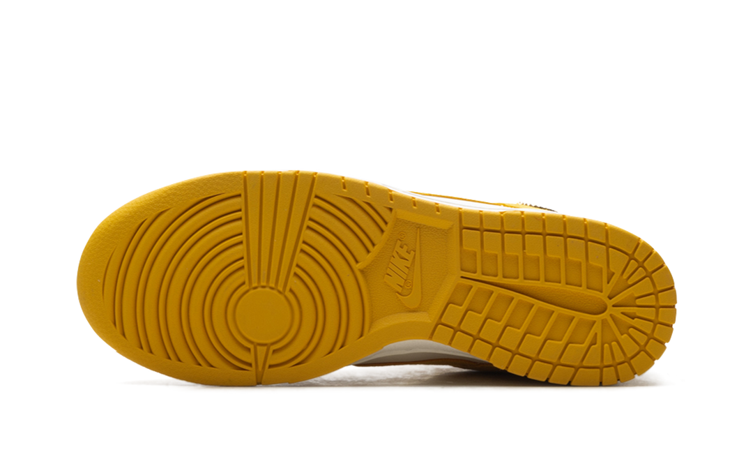 NIKE DUNK LOW DARK SULFUR GOLD MINI SWOOSH WOMENS