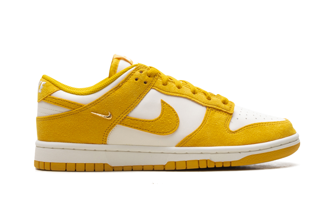 NIKE DUNK LOW DARK SULFUR GOLD MINI SWOOSH WOMENS