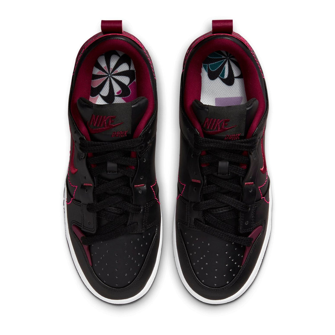NIKE DUNK LOW DISRUPT 2 BLACK DARK BEETROOT WOMENS