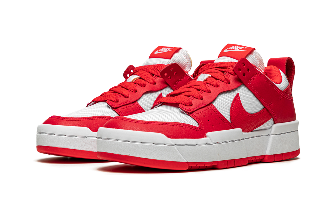 NIKE DUNK LOW DISRUPT SIREN RED WHITE WOMENS