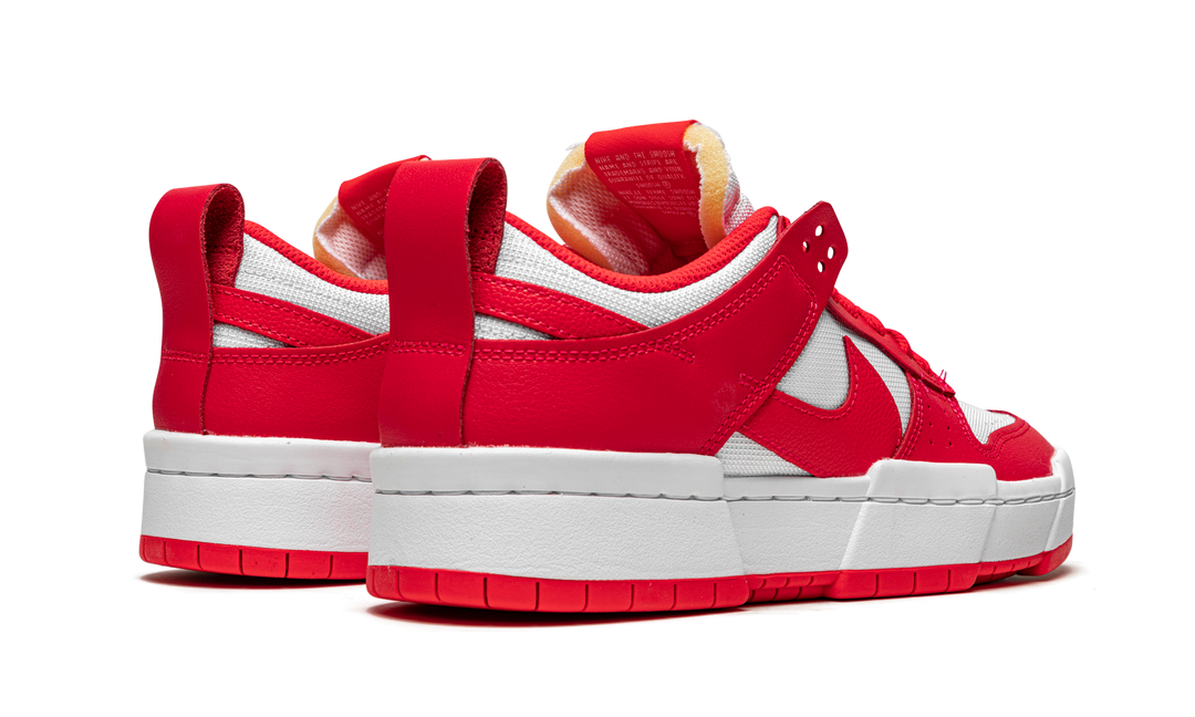 NIKE DUNK LOW DISRUPT SIREN RED WHITE WOMENS