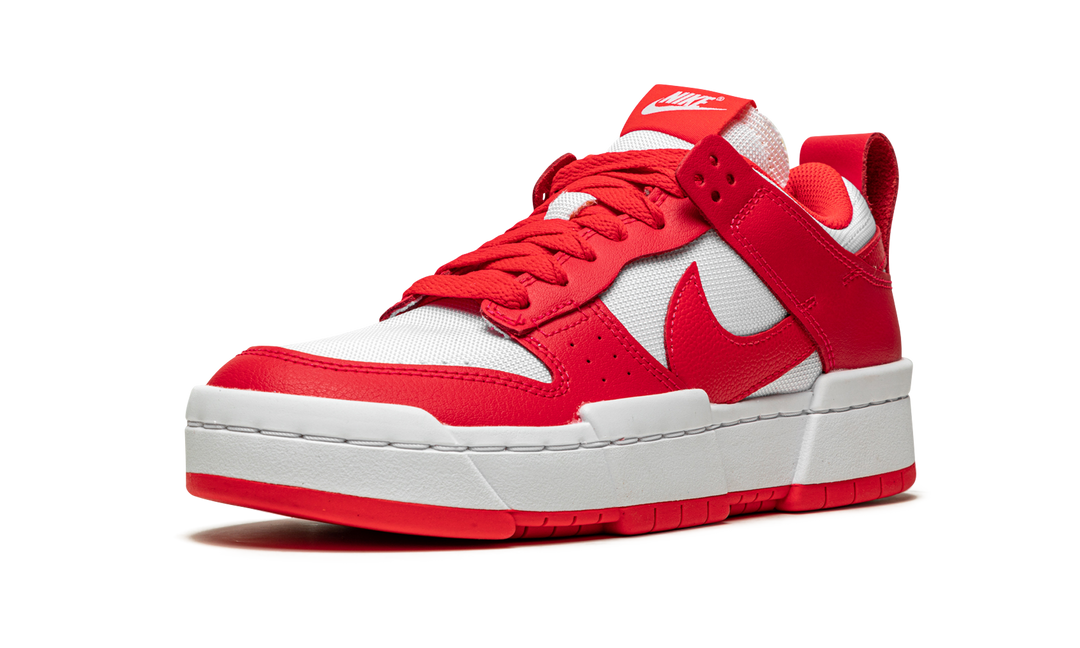 NIKE DUNK LOW DISRUPT SIREN RED WHITE WOMENS