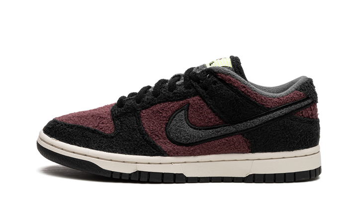 NIKE DUNK LOW FLEECE BLACK MAROON