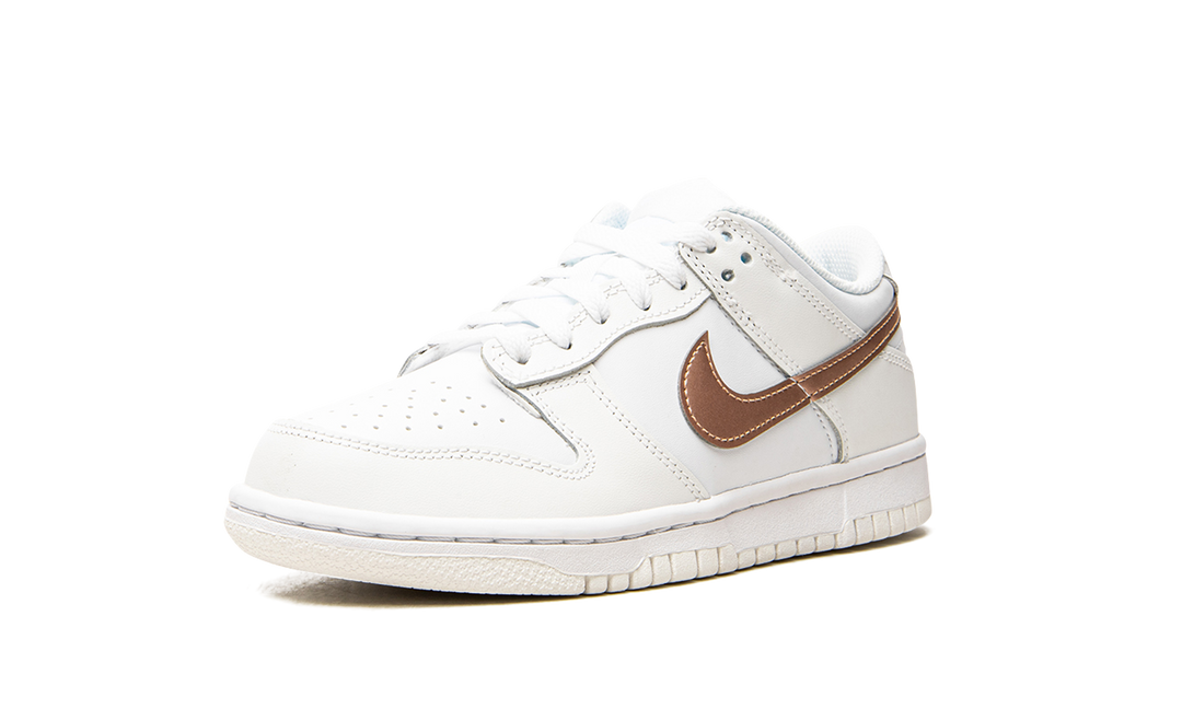 NIKE DUNK LOW GS WHITE BRONZE