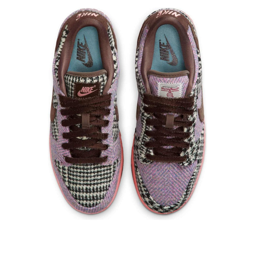 NIKE DUNK LOW HARRIS TWEED PURPLE PINK WOMENS