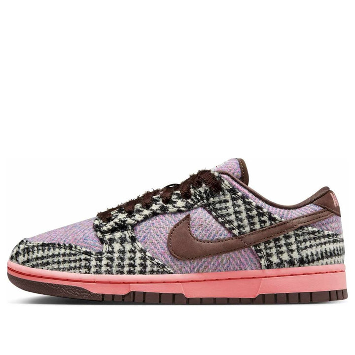 NIKE DUNK LOW HARRIS TWEED PURPLE PINK WOMENS