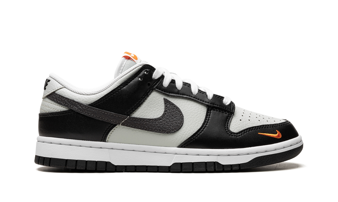 NIKE DUNK LOW MINI SWOOSH BLACK GREY ORANGE
