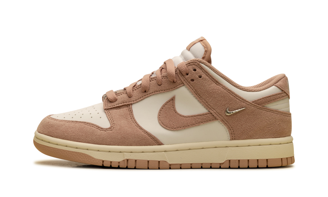 NIKE DUNK LOW ROSE WHISPER GOLD MINI SWOOSH (WOMEN&