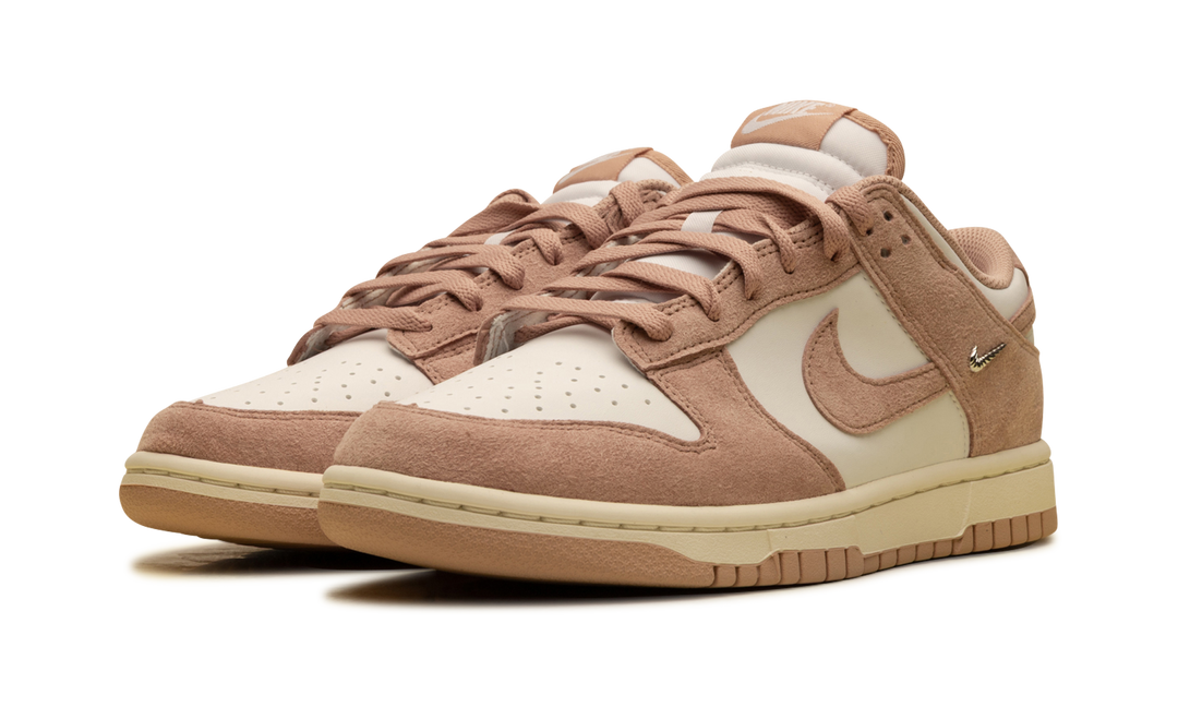 NIKE DUNK LOW ROSE WHISPER GOLD MINI SWOOSH (WOMEN&