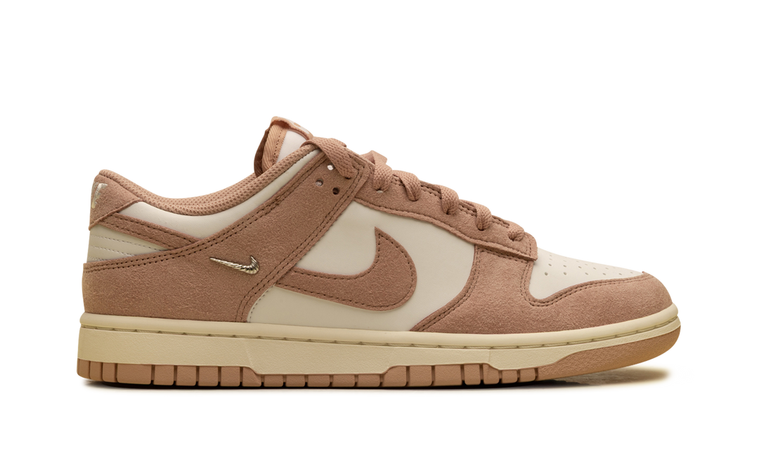 NIKE DUNK LOW ROSE WHISPER GOLD MINI SWOOSH (WOMEN&