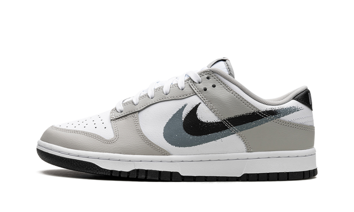 NIKE DUNK LOW SPRAY PAINT SWOOSH GREY WHITE