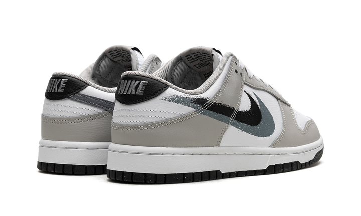 NIKE DUNK LOW SPRAY PAINT SWOOSH GREY WHITE