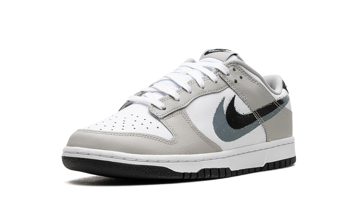 NIKE DUNK LOW SPRAY PAINT SWOOSH GREY WHITE