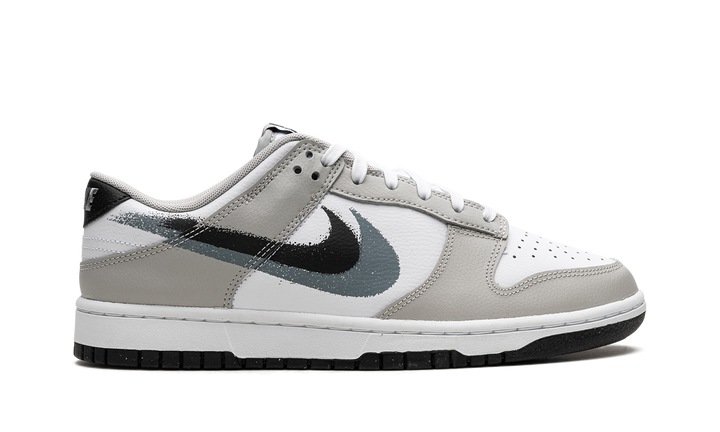 NIKE DUNK LOW SPRAY PAINT SWOOSH GREY WHITE
