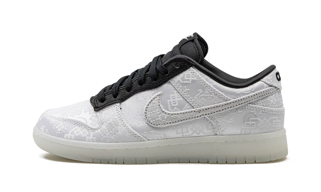 NIKE DUNK LOW X CLOT X FRAGMENT BLACK WHITE — Stock 