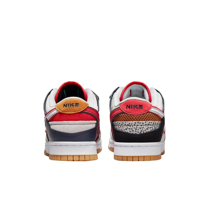 NIKE DUNK SCRAP BLACK GREY UNIVERSITY RED