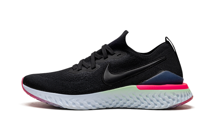 NIKE EPIC REACT FLYKNIT 2 BLACK SAPPHIRE HYPER PINK WOMENS