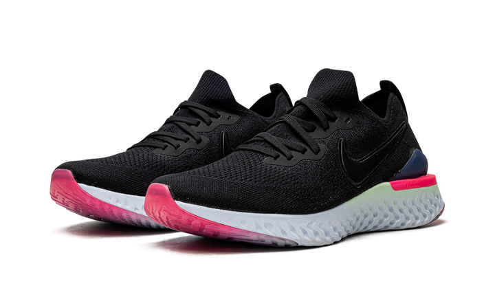 NIKE EPIC REACT FLYKNIT 2 BLACK SAPPHIRE HYPER PINK WOMENS