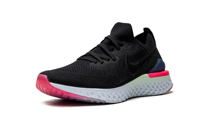 NIKE EPIC REACT FLYKNIT 2 BLACK SAPPHIRE HYPER PINK WOMENS