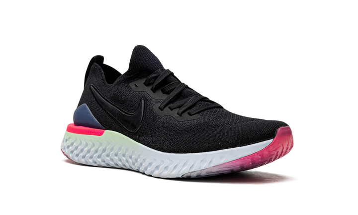 NIKE EPIC REACT FLYKNIT 2 BLACK SAPPHIRE HYPER PINK WOMENS