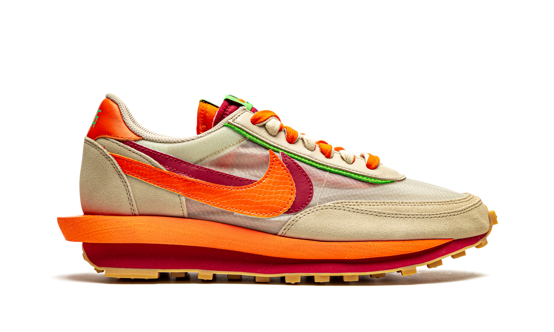 NIKE LDWAFFLE X CLOT X SACAI NET ORANGE BLAZE