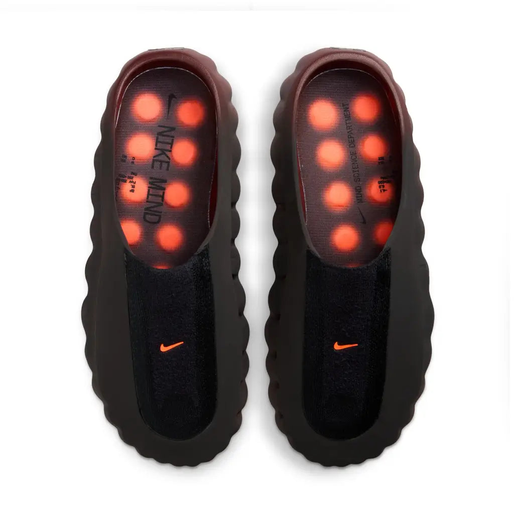 NIKE MIND 001 FLYKNIT SLIDE BRONZE ECLIPSE TOTAL ORANGE