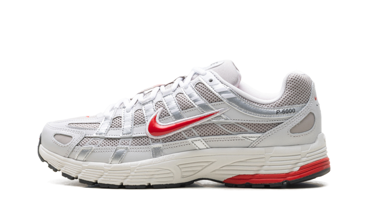 NIKE P-6000 COLLEGE GREY FIRE RED