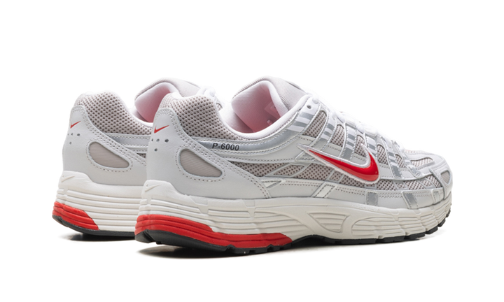 NIKE P-6000 COLLEGE GREY FIRE RED