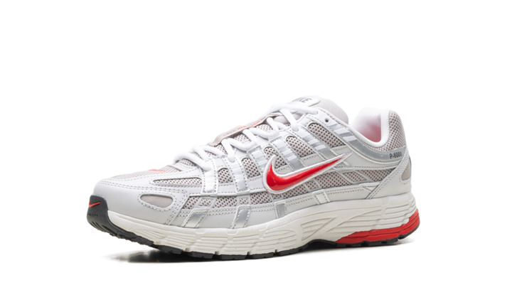 NIKE P-6000 COLLEGE GREY FIRE RED