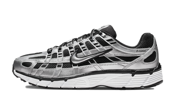 NIKE P-6000 METALLIC SILVER BLACK WHITE WOMENS — Stock
