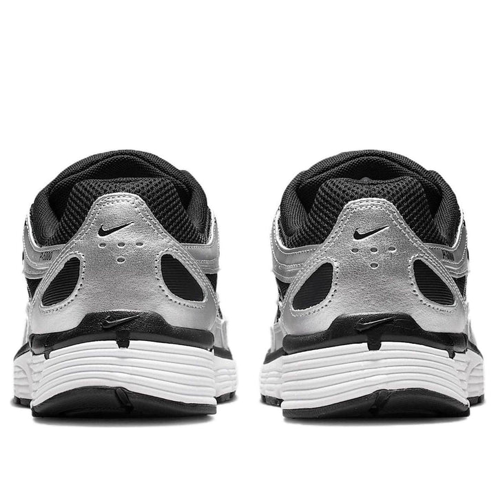 NIKE P-6000 METALLIC SILVER BLACK WHITE WOMENS