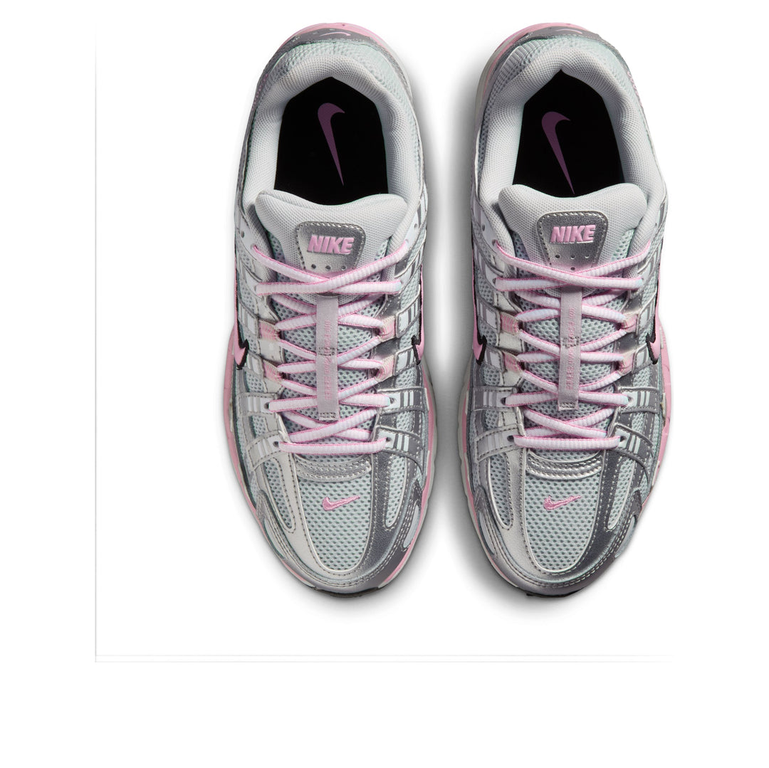 NIKE P-6000 PURE PLATINUM METALLIC SILVER BLACK PINK (WOMEN'S)